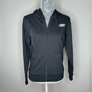 SKECHERS Heritage Zip Up Black Long Sleeve Women’s Hoodie Sweatshirt Size XS
